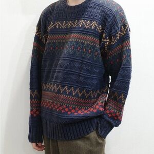 GAP Men's Multicolor Crewneck Sweater